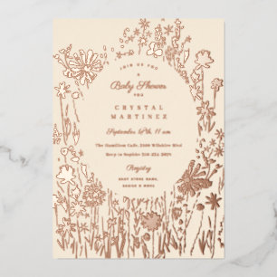 Embroidered Wildflower Floral Meadow Baby Shower