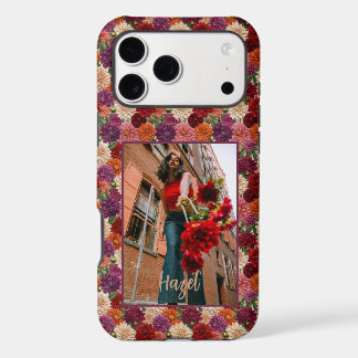 Embroidery Autumn Colorful Dahlia Floral Photo