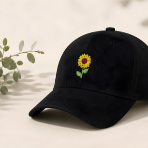 embroidery embroidered sunflower hat