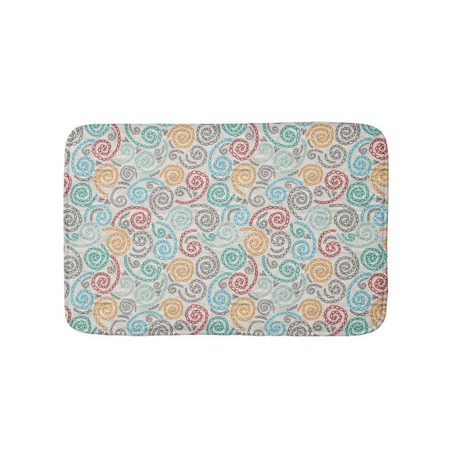 Embroidery fancy rumpled paper bath mat (Front)