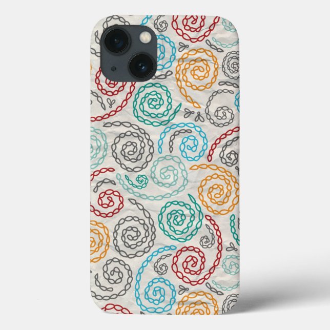 Embroidery fancy rumpled paper Case-Mate iPhone case (Back)