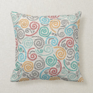 Embroidery fancy rumpled paper cushion