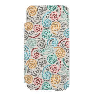 Embroidery fancy rumpled paper incipio watson™ iPhone 5 wallet case