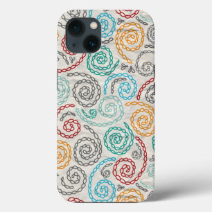 Embroidery fancy rumpled paper iPhone 13 case