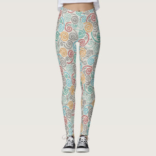Embroidery fancy rumpled paper leggings