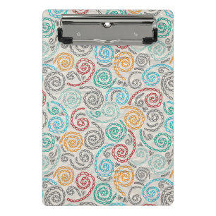 Embroidery fancy rumpled paper mini clipboard