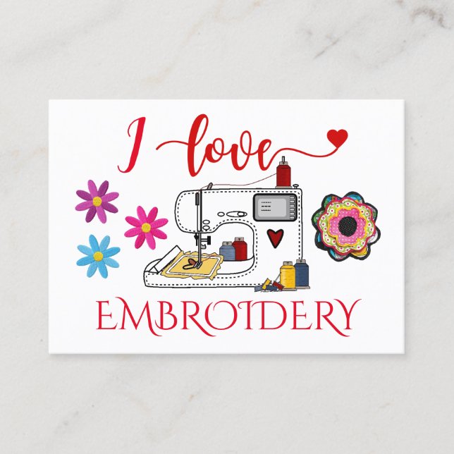 Embroidery - Fashion - Seamstress Business Card (Front)