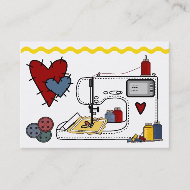 Embroidery - Fashion - Seamstress - SRF Business Card (Front)