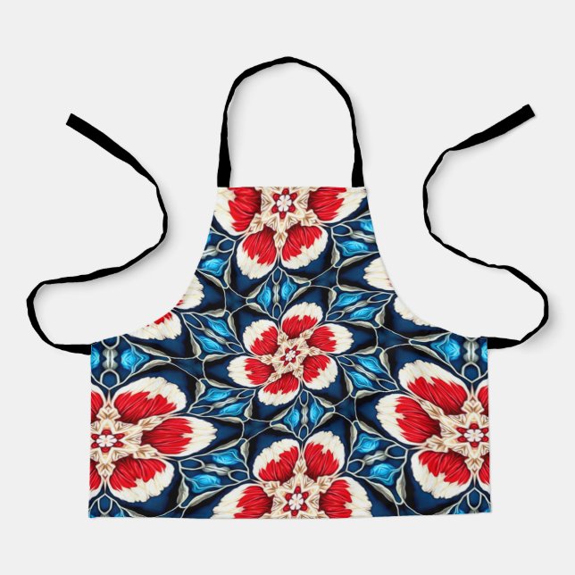 Embroidery Flower Patterns Apron (Front)