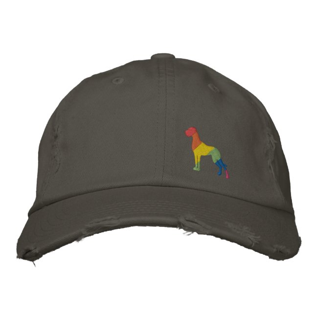 embroidery Great Dane  Embroidered Hat (Front)
