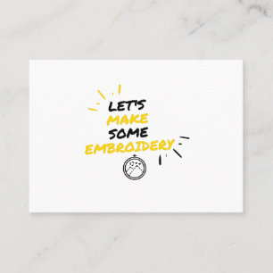 embroidery making business card