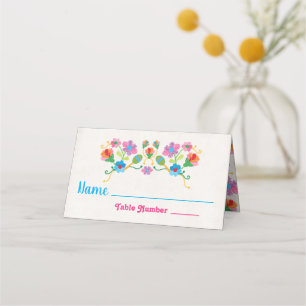 Embroidery Mexican Fiesta table cards