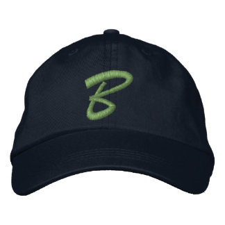 Embroidery Monogram Letter B Initial Embroidered Hat