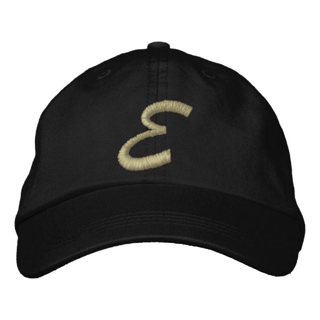 Embroidery Monogram Letter E Initial Embroidered Hat (Front)