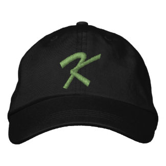 Embroidery Monogram Letter K Initial Embroidered Hat
