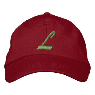 Embroidery Monogram Letter L Initial Embroidered Hat