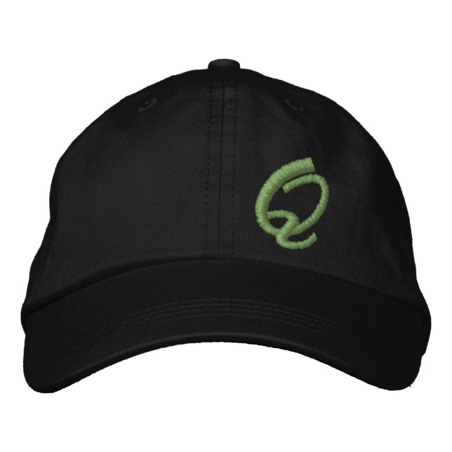 Embroidery Monogram Letter Q Initial Embroidered Hat (Front)