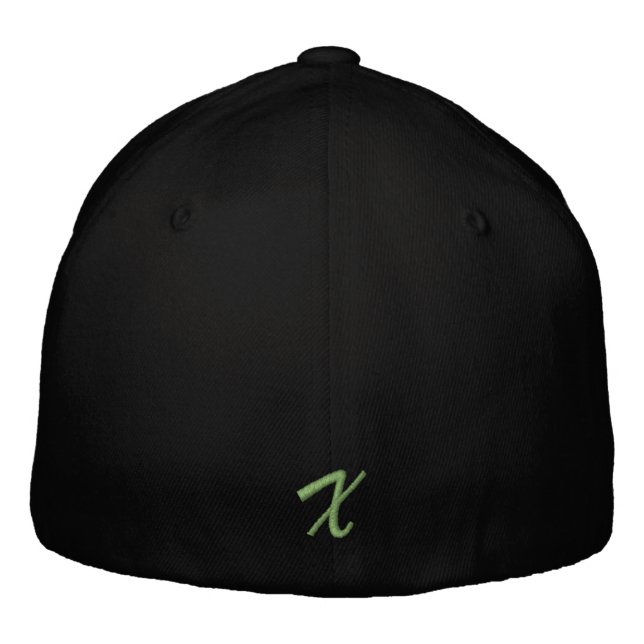 Embroidery Monogram Letter X Initial Embroidered Hat (Back)