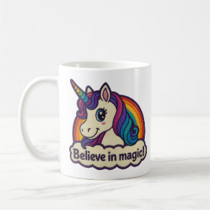 Embroidery Mythic Unicorn Magical Horned Animal Coffee Mug