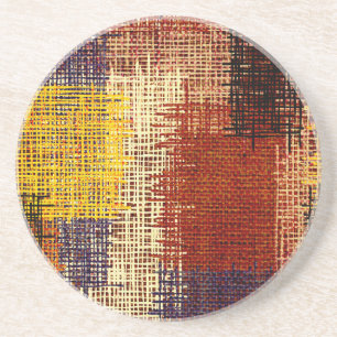 Embroidery ornament, coloured lines, bohemian styl coaster