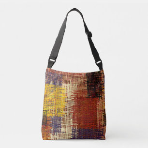 Embroidery ornament, coloured lines, bohemian styl crossbody bag