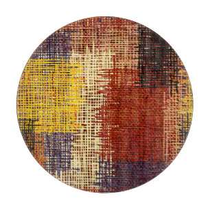 Embroidery ornament, coloured lines, bohemian styl cutting board