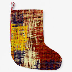 Embroidery ornament, coloured lines, bohemian styl small christmas stocking