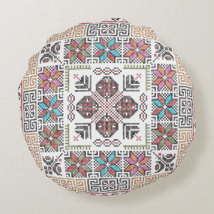 Embroidery Pattern Pillow Palestinian Tatreez Art