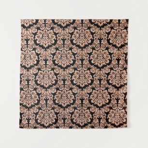 Embroidery red roses vintage seamless pattern. Bea Tapestry