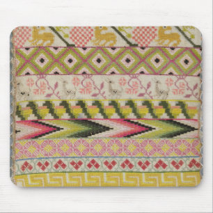 Embroidery sampler mouse mat