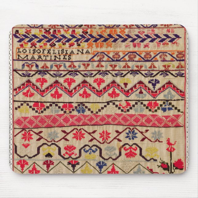 Embroidery sampler mouse mat (Front)