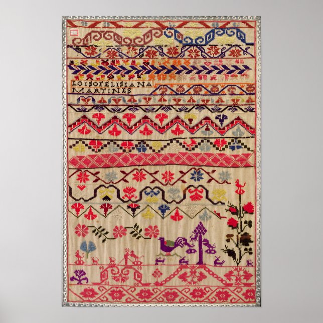 Embroidery sampler poster (Front)