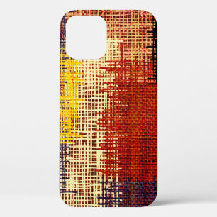 Embroidery - seamless ornament. Coloured lines on iPhone 12 Case