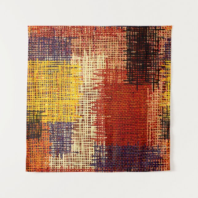 Embroidery - seamless ornament. Coloured lines on  Tapestry (Front)