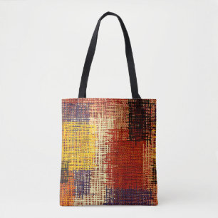 Embroidery - seamless ornament. Coloured lines on  Tote Bag