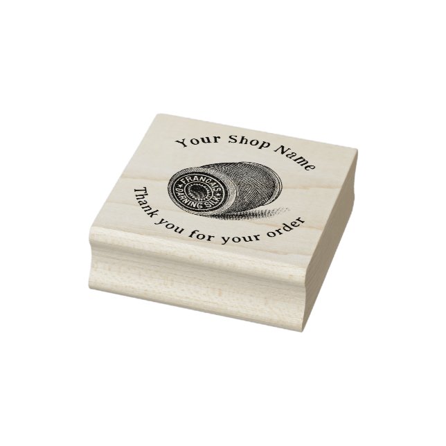 Embroidery Seamstress Template Small Business Rubber Stamp (Stamp)