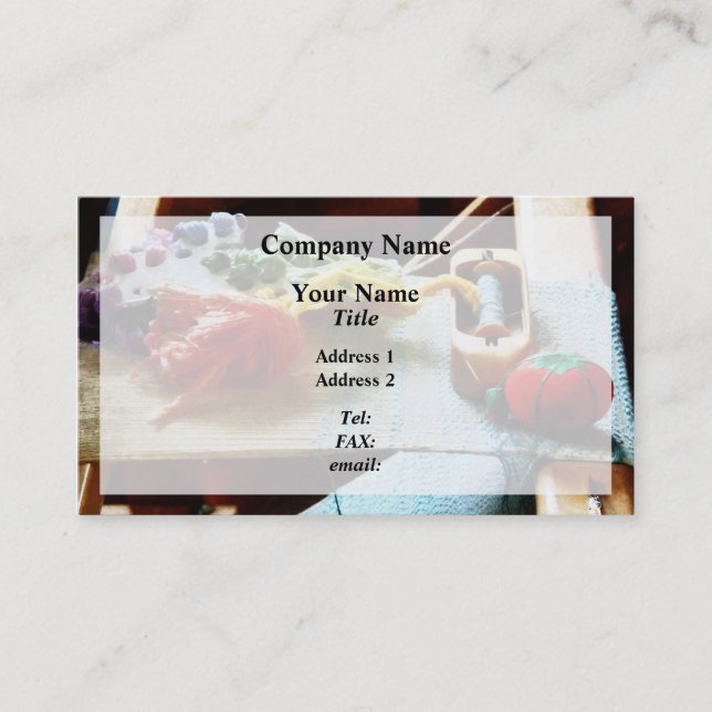 Embroidery Supplies Business Card (Front)