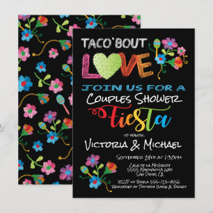 Embroidery Taco 'bout Love couples shower invite