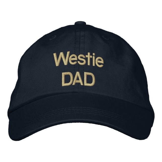 Embroidery Westie DAD Embroidered Hat (Front)