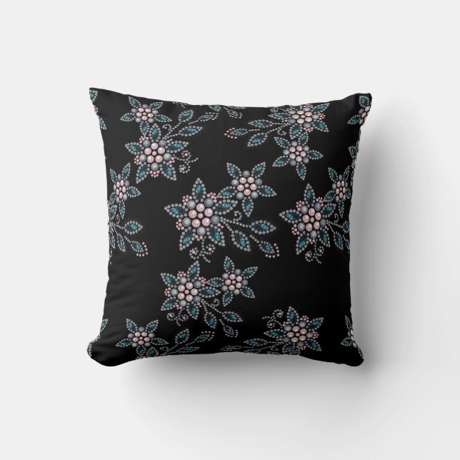 Embroidery with beads cushion (Front)