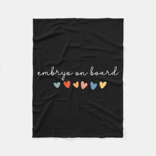Embryo On Board Heart Ivf Transfer Day Fertility N Fleece Blanket