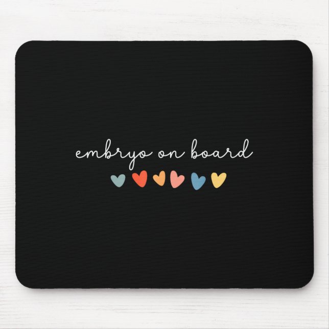 Embryo On Board Heart Ivf Transfer Day Fertility N Mouse Mat (Front)