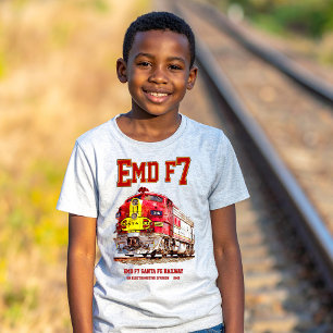 EMD F7 Santa Fe Warbonnet Diesel Locomotive. T-Shirt