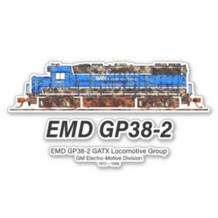 EMD GP38-2 Diesel Locomotive GATX blue and white