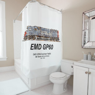 EMD GP60 Diesel Locomotive of Southern Pacific Shower Curtain