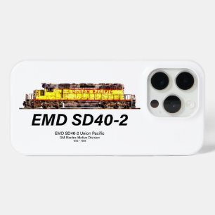EMD SD40-2 Diesel Locomotive. Union Pacific iPhone 15 Pro Case