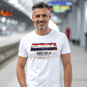 EMD SD-9 Locomotive USA 250th Anniversary Livery T-Shirt