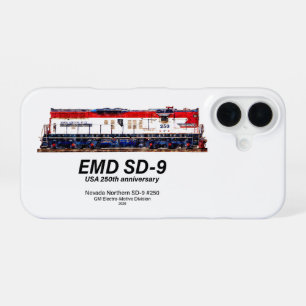 EMD SD-9 USA 250th Anniversary Heritage Locomotive iPhone 16 Case