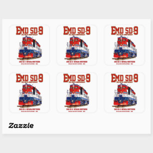 EMD SD-9 USA 250th Anniversary Heritage Locomotive Square Sticker