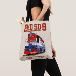 EMD SD-9 USA 250th Anniversary Heritage Locomotive Tote Bag